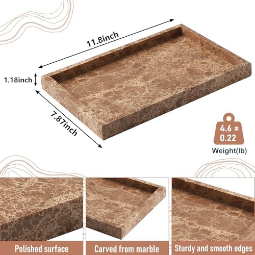 Marble Bathroom Tray,Pure Natural Vanity Tray