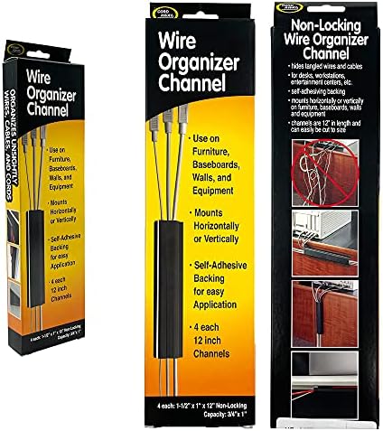 Electriduct Small J Channel Cable Raceway Self Adhesive Desk Cord Organizer and Wire Manager for Computer, Gaming and En