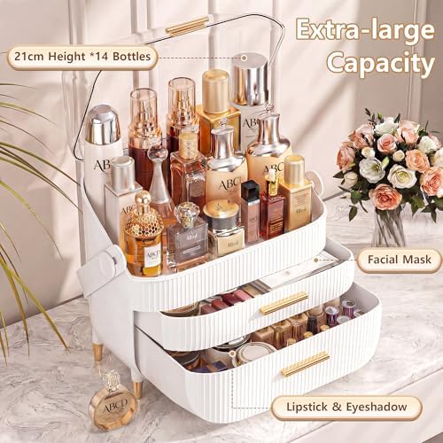 NestOrganix Makeup Organizer Skincare Organizers With Drawers