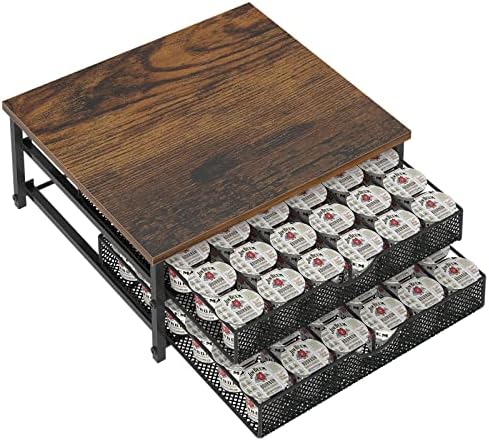 Coffee Pod Holder for Counter, Coffee Pod Drawer for K Cup Storage Drawer Holder, 72 Capacity Pods Storage Organizer Cup