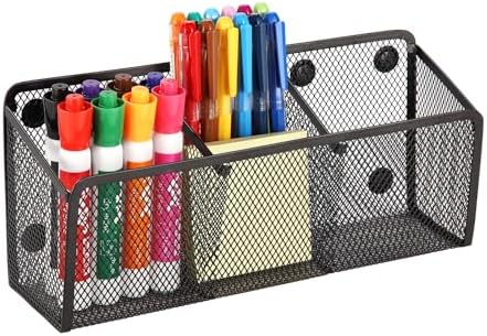 Magnetic Pencil Holder Whiteboard Pen Holder Locker Accessories (3-Slot*1)