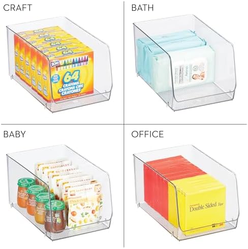 iDesign Clear Plastic Stackable Storage Bin