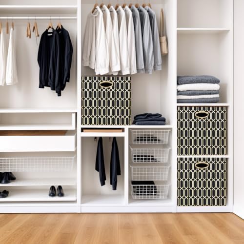 Posprica 11x11x11 Foldable Fabric Storage Cube Organizer Bins Cubby Baskets