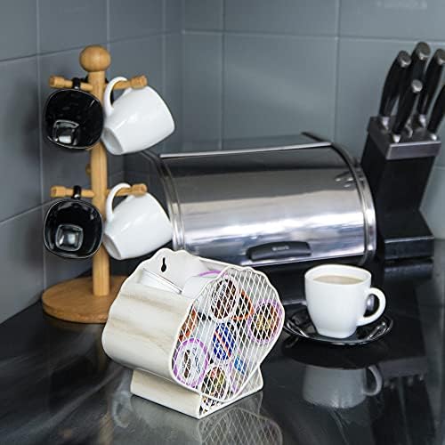 Made Easy Kit Coffee Pod Basket Organizer Useful Decor - Compatible with Keurig K-Cup Pods - Home Coffee Bar Functional 