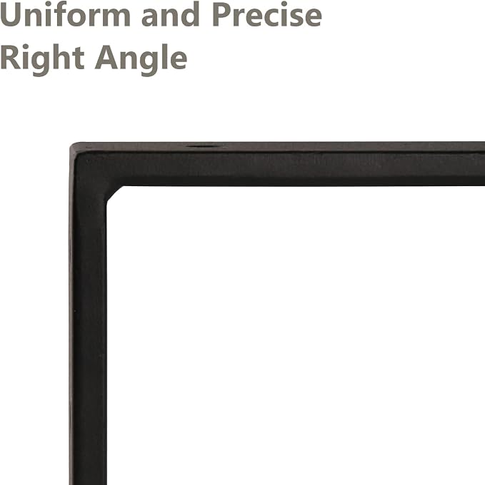 NEODROP 3-Pack 12 Inch Countertop Support Brackets, Heavy Duty L Brackets for Quartz/Wood/Laminate/Granite Countertops | 3/8" Thick Metal Steel | Frosted Black Powder Coated