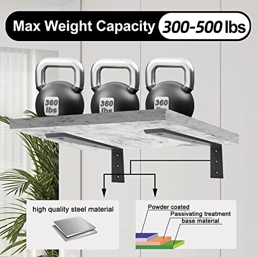 Heavy Duty Countertop Support Bracket 4 Pack - 18"x8"x2.5" White Granite/Quartz/Concrete/Laminate Shelf L Bracket