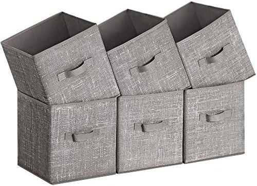 SONGMICS Storage Cubes, Set of 6, 11-Inch Foldable Closet Organizers