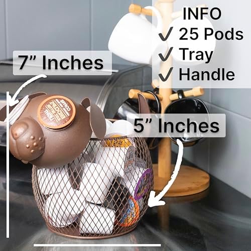 Made Easy Kit K-Cup Countertop Sculpture Holder for Keurig K-cup Coffee Pods, Tea Bags, Creamers (Dog (25 K-Cups)