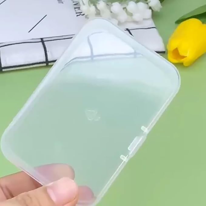 12 Pack Rectangle Clear Craft Supply Case (3.58 x 2.32 x 0.98 Inch), Small Plastic Containers for Small items, Crafts, Beads, Coins, Jewelry and Business Cards