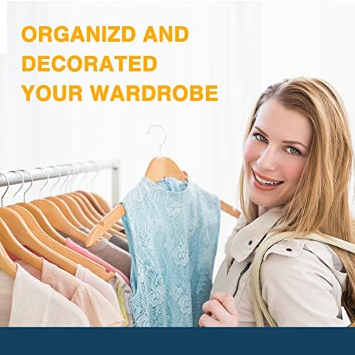 Wooden Shirt Hangers - Pack of 30 Sturdy Wood Hangers, Ideal for Laundry & Everyday Use, Heavy Duty, Natural