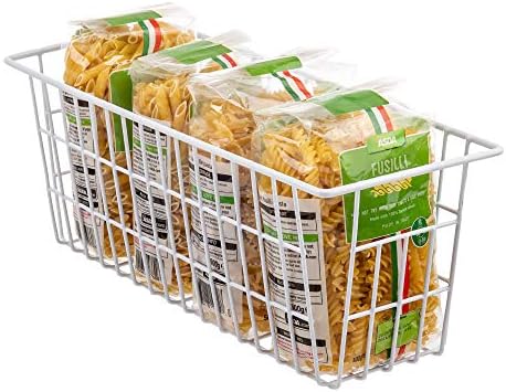 iPEGTOP Freezer Baskets, Set of 4 Farmhouse Metal Wire Basket Freezer Storage Wire Baskets Organizer Wire Storage Basket