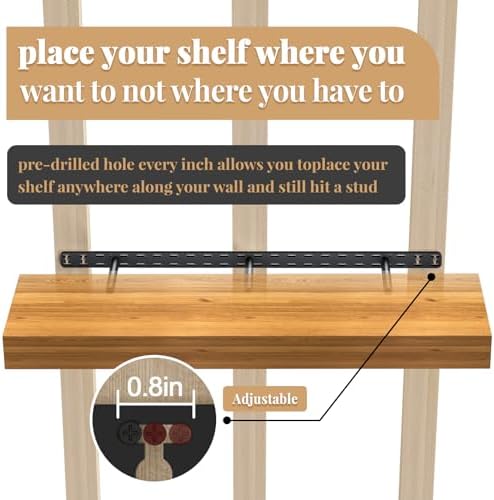 2pcs Floating Shelf Bracket Heavy Duty Hidden Metal Brackets for Shelf,Invisible Shelves Hardware Without Jig (40" x 4" 