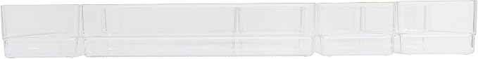Martha Stewart Kerry Plastic Stackable Office Desk Drawer Organizers, Set of 8, with Gold Trim