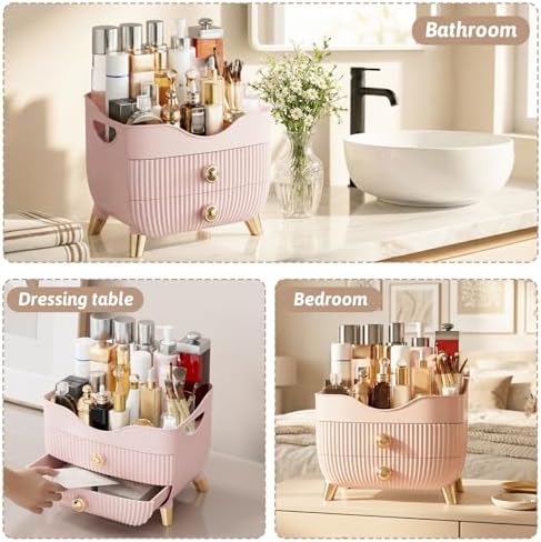 Makeup Organizer Countertop, Large Capacity Skincare Organizer for Vanity