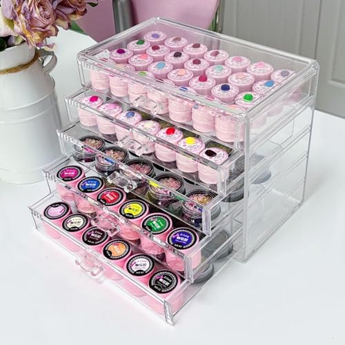 5 Tier Nail Art Decoration Storage Box，Acrylic Make Up