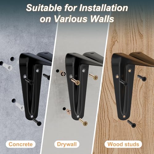 SKYSEN Floating Shelves for Wall Set of 6, 23.6in Wood Wall Shelf for Decor, Bathroom, Bedroom, Storage, Book,Kitchen, L