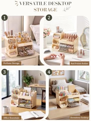 Large Makeup Organizer Countertop for Vanity Skincare Organizers Cream