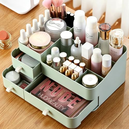Makeup Organizer with 3 Drawers, Bathroom Counter Organizer.