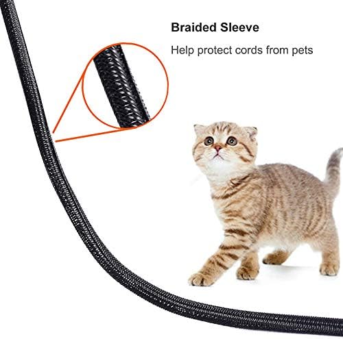 ZhiYo Cable Sleeve, 6.6ft - 1/2 inch, Black