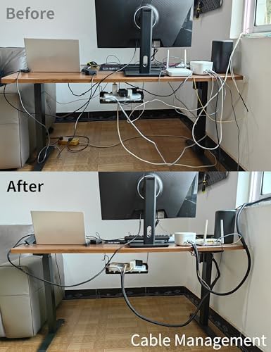 Cable Management Split Wire Loom Sleeve - Cord Hider & Protector for Desk, Pet Chew Proof, Wire Cover Organizer, Flexibl