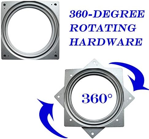 10Pack 6Inch Lazy Susan Hardware Square Rotating Bearing Plate Turntable