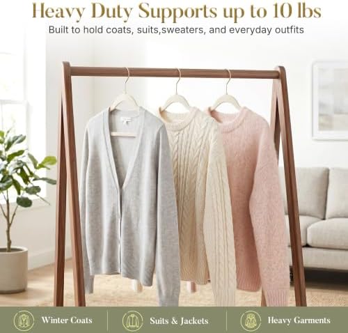 HOUSE DAY Ivory Velvet Hangers 60 Pack with Gold Hooks, Non-Slip, No Marks