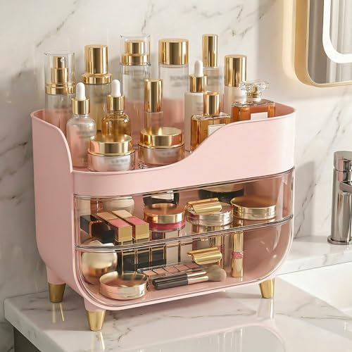 Makeup Organizer for Vanity with Large Smooth Drawers Extra Large Skincare Organizer for Bathroom Countertop and Dresser