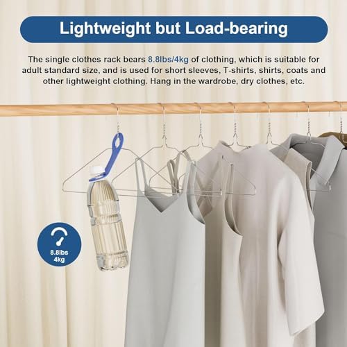 SPECILITE Wire Metal Clothes Hangers Bulk 50 Pack, Ultra Thin, Silver