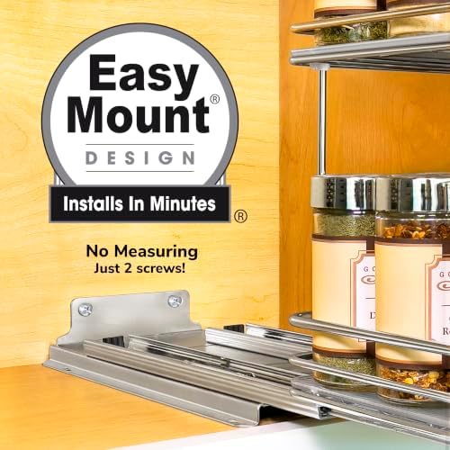 LYNK PROFESSIONAL® Pull Out Spice Organization for Cabinets - 6-3/8 inch Wide – Spice Rack for Inside Cabinets, Slide Ou