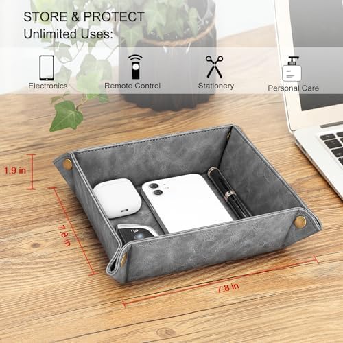 SITHON Valet Tray Desktop Storage Organizer Nightstand Caddy Holder