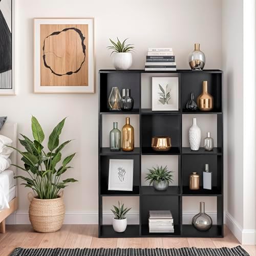 ZenStyle 12 Cube Storage Shelf Organizer Bookshelf with Open Back Closet Cabinet, DIY Plastic Modular Book Shelf for Org