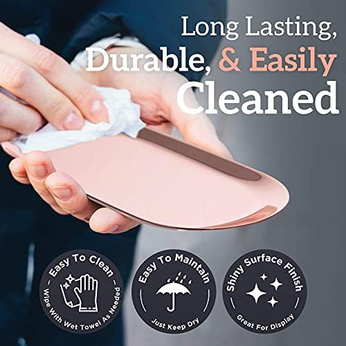 Rose Gold Stainless Steel Tray Set of 3, 7 Inch Small Vanity