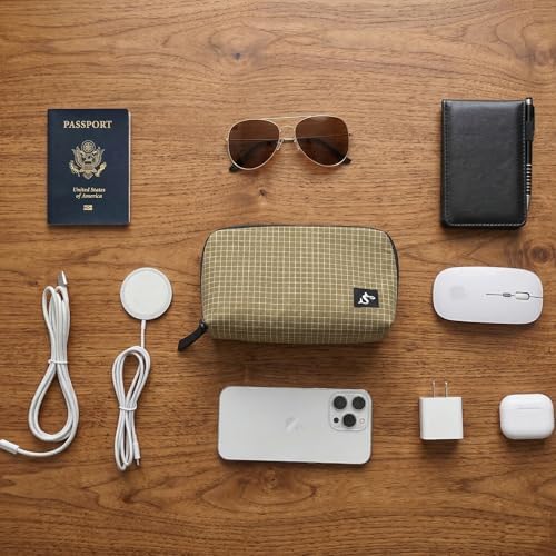 simtoper Small Electronics Organizer Travel Case – Slim Travel Cable Pouch for Small Tech Accessories, Cords, Chargers, 