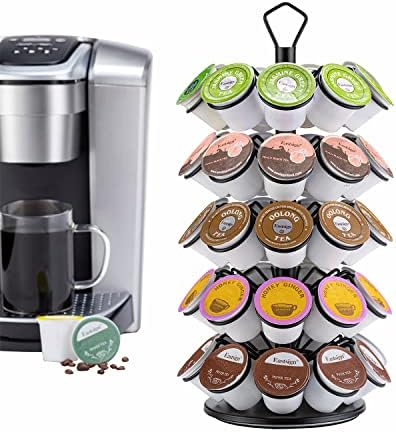 K-Cup Storage Coffee Capsules Pod Holder Carousel Capsule Display Storage for k-cup（45 pods-5 tiers）