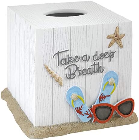 Avanti Linens - Tissue Box Cover, Standard Size Tissue Holder for Home