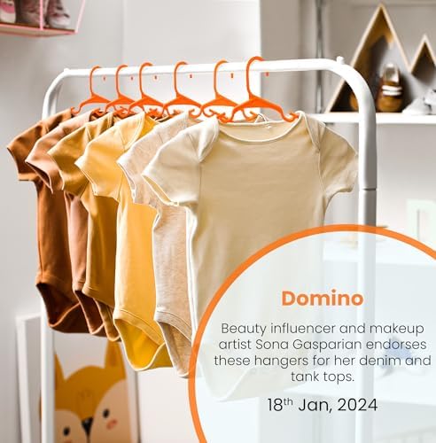 Utopia Home Kids Hangers 40 Pack – 11.5 Inch Baby Closet Hangers Orange
