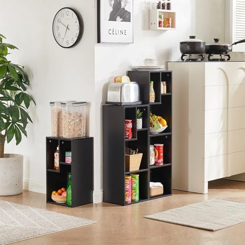 VECELO Cubby Storage Organizer Bookcase, Open Cube Display Shelf Cabinet, Freestanding Multicompartment Bookshelf for De