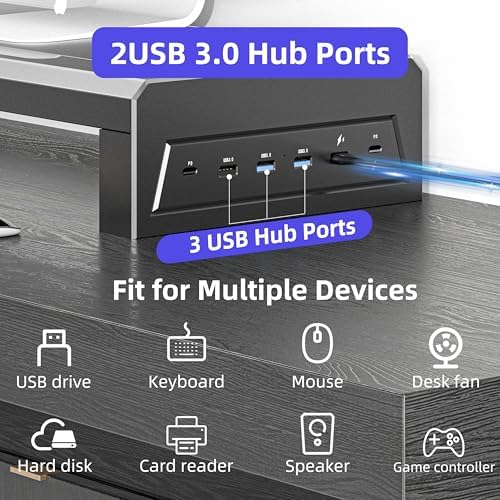 Computer monitor stand (USB Hub Fast Charging Version, Two-layer 700mm)
