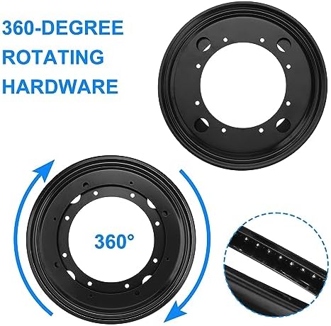 9 PCS 8 Inch Black Lazy Susan Turntable Bearing Plate, Easy Installation, Solid Metal Construction, for Home and Industr