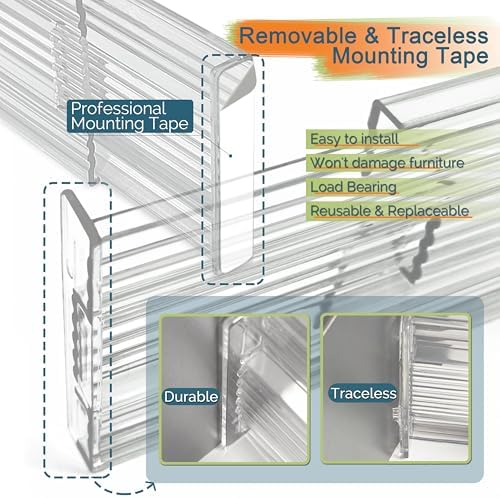 8 Pack Clear Drawer Dividers - 3.1'' Height, 11-19'' Adjustable Drawer Separators, Expandable Dresser Organizers in Bedr