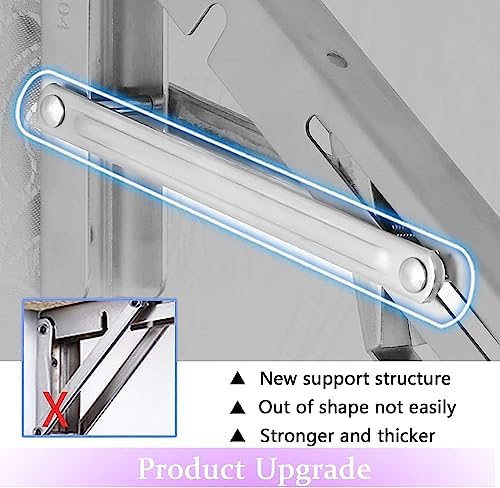 4Pcs 18" Folding Shelf Brackets, Shelf Brackets Max. Load 550 lb Collapsible Heavy Duty Stainless Steel DIY Wall Mounted