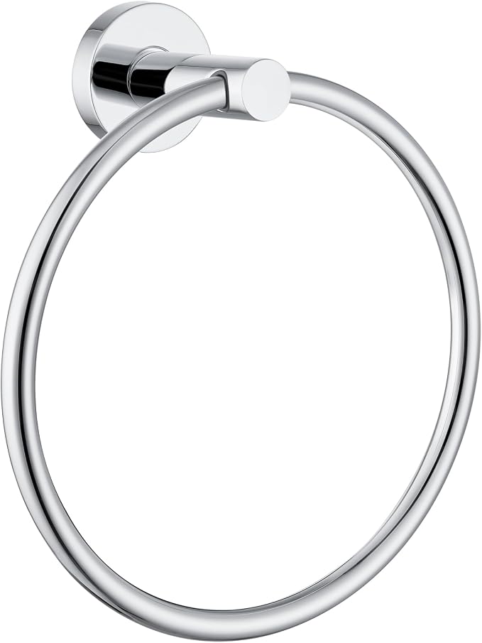 APLusee Hand Towel Ring for Bathroom Wall, Heavy Duty Stainless Steel Chrome Towel Holder, Wall Mounted