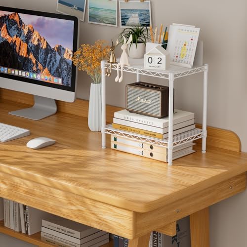 SINGAYE Bookshelf Shelves Bookcase Shelf 2 Tier Wire Shelving Adjustable
