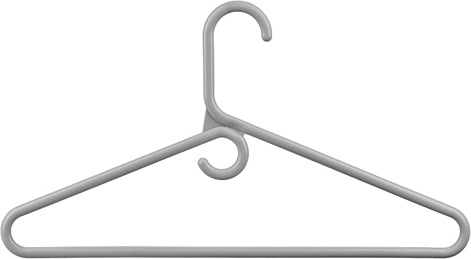 DEILSY™ Heavy Duty Plastic Hangers 50 Pack - Extra Heavy Duty Hangers for Clothes, Thick Gray Plastic Hangers, Strong Clothes Hangers with Hook for Scarves & Belts