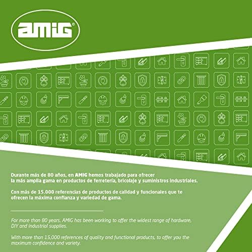 Amig - Wall Shelving Door | Metal Square for Shelves | Angle for Shelves | Shelf Bracket | Steel | White | Dimensions: 1