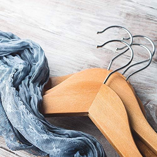 Lotus Wooden Hangers, Solid Wood Shirt Hangers,Dress Coat Jacket Clothes Hangers,With Extra Smooth Finish, 360 Degree Sw