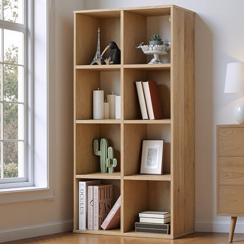 Fencer Wire 11-Inch Cube Storage Organizer Shelf w/Back, with Exterior Edge, Room Storage Shelves Divider, Bookcase, 8-C