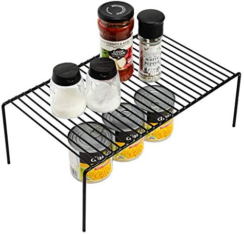iPEGTOP Kitchen Cabinet Storage Shelf Rack, Set of 2 Large (15.7 x 9.4 Inch) Rustproof Metal Wire Shelves Spice Shelf Ra