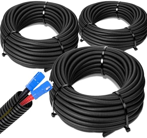 Sasylvia 1/4", 1/2", 3/8" X 10 ft Split Wire Loom Tubing, Cord Protector