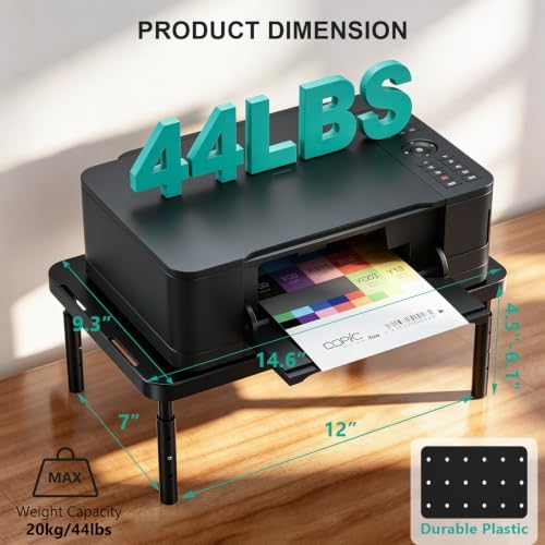 WALI Computer Monitor Stand for Desk, Adjustable Laptop Riser, up to 44 lbs